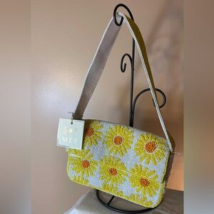 NWT🌼Viral Beaded Daisy/Sunflower Shoulder Bag🌼